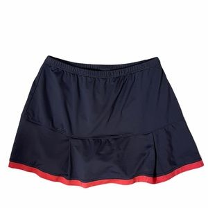 BOLLE gray with coral tennis skirt, size small